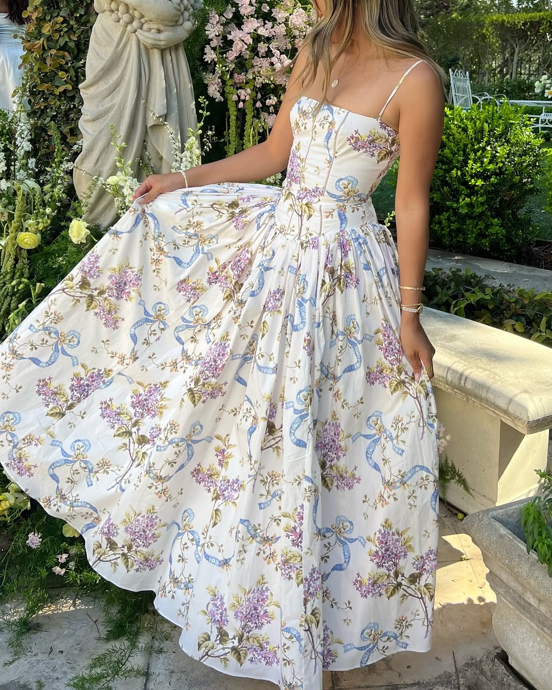 Mason | Floral Corset Maxi Dress – Vintage Garden Look - Mason Luxor