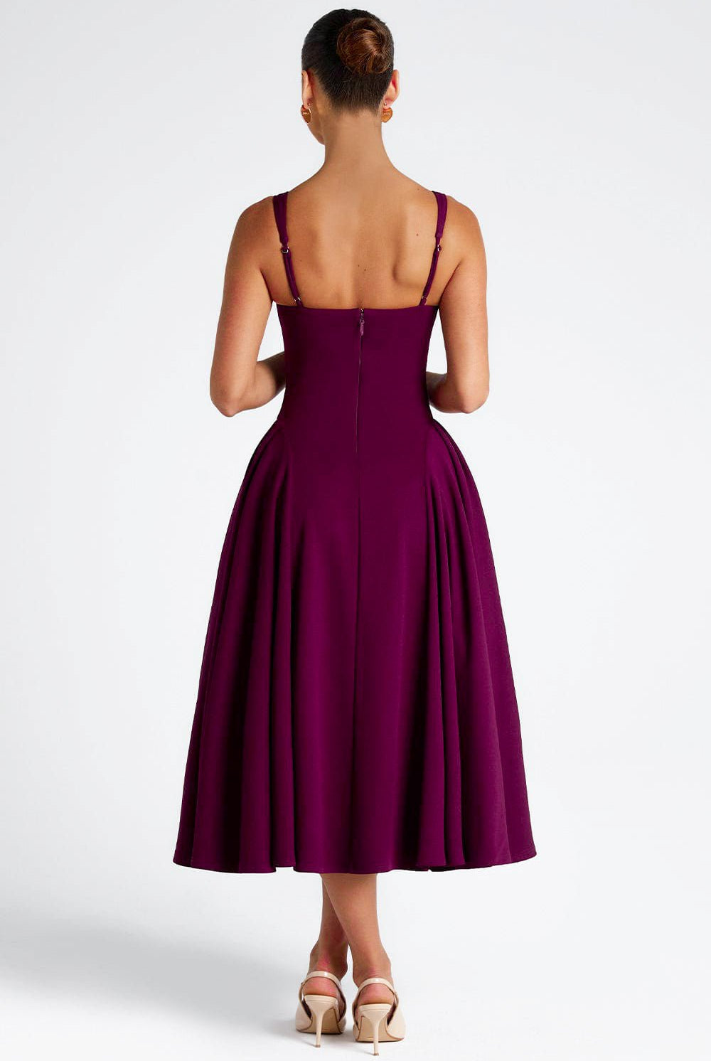 Mason | Elegant Midi Dress with Square Neckline - Mason Luxor