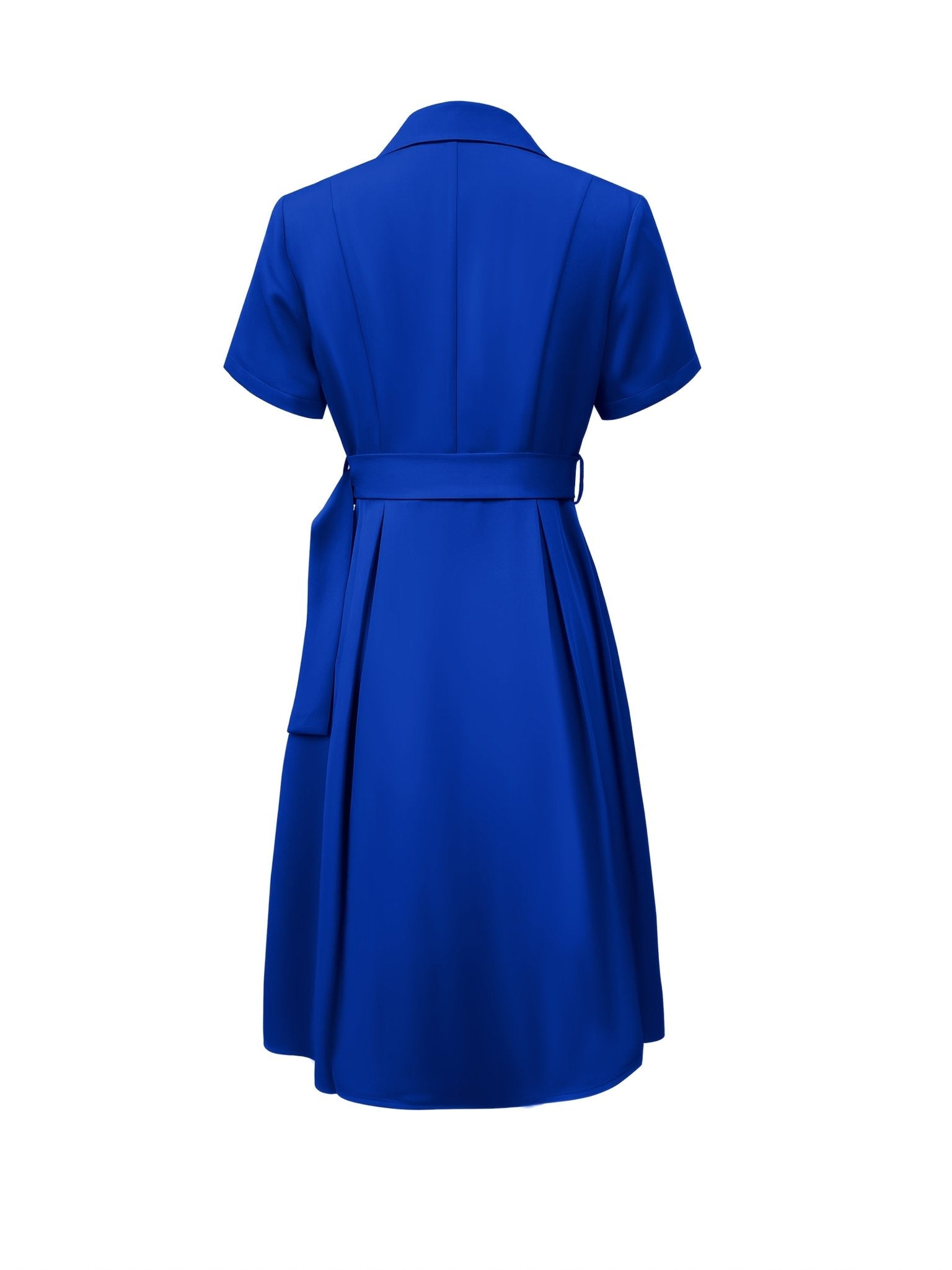 Belted Blazer Ascot Dress – Elegant Midi Style - Mason Luxor
