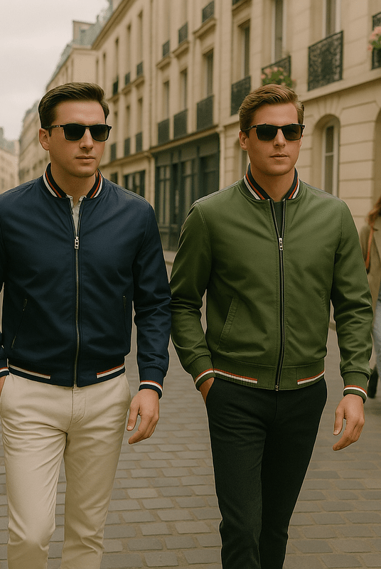 Mason | Classic Bomber Jacket – Lightweight Zip - Up Windbreaker - Mason Luxor Men Fashion