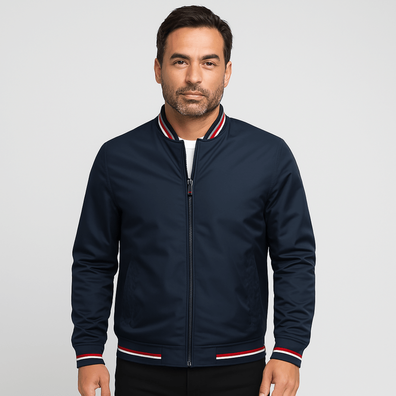 Mason | Classic Bomber Jacket – Lightweight Zip - Up Windbreaker - Mason Luxor Men Fashion