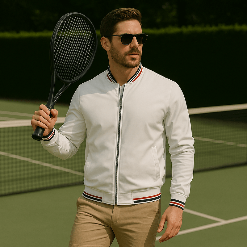 Mason | Classic Bomber Jacket – Lightweight Zip - Up Windbreaker - Mason Luxor Men Fashion