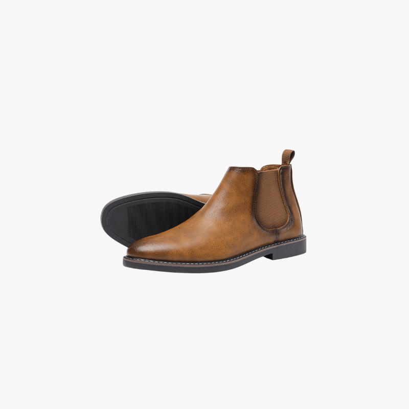 Mason | Leather - Look Chelsea Boots for Men – Smart Casual Ankle Boot - Mason Luxor Men Fashion