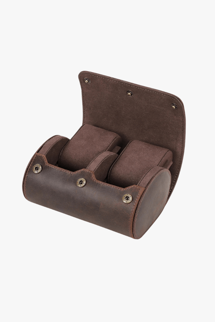 Mason | Leather Watch Roll Case – Travel Storage for 1 to 4 Watches - Mason Luxor Men Fashion