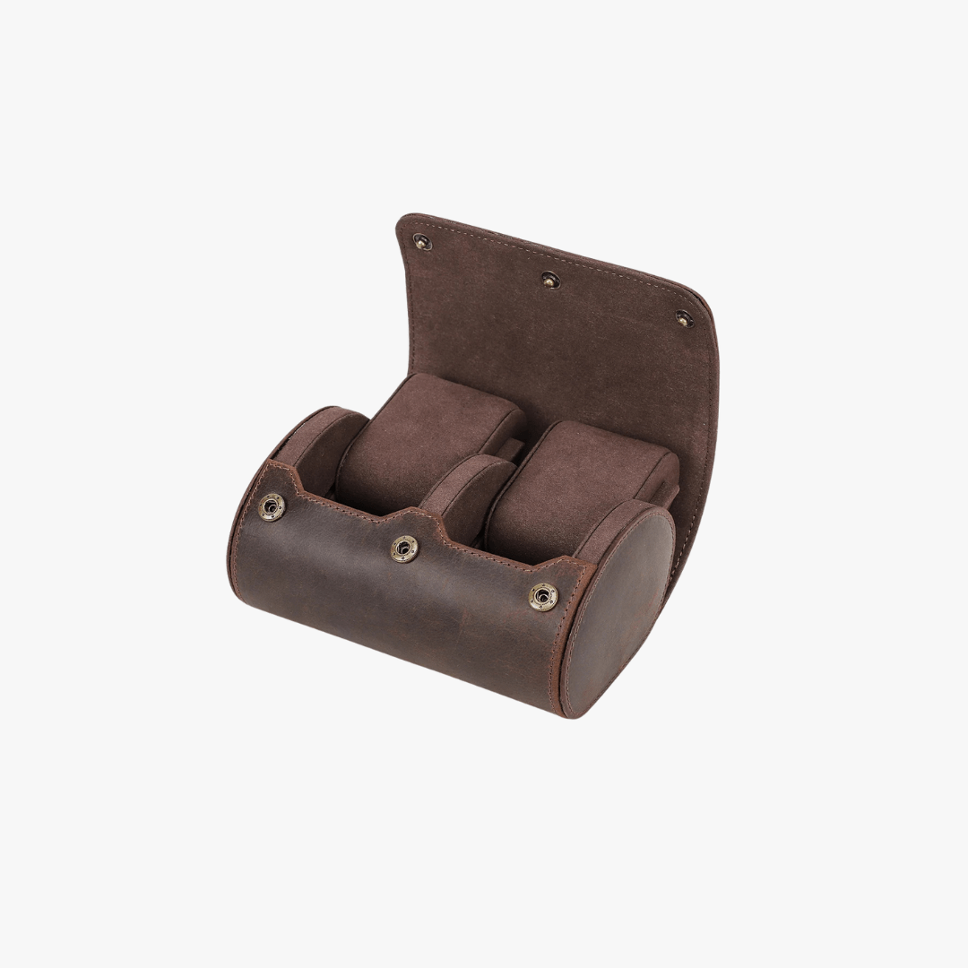 Mason | Leather Watch Roll Case – Travel Storage for 1 to 4 Watches - Mason Luxor Men Fashion