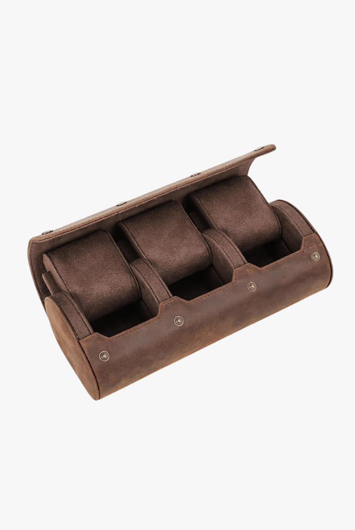 Mason | Leather Watch Roll Case – Travel Storage for 1 to 4 Watches - Mason Luxor Men Fashion