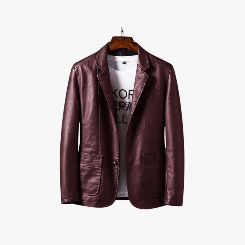 Mason | Mens Casual Leather Blazer Jacket – Sleek Modern Style - Mason Luxor Men Fashion