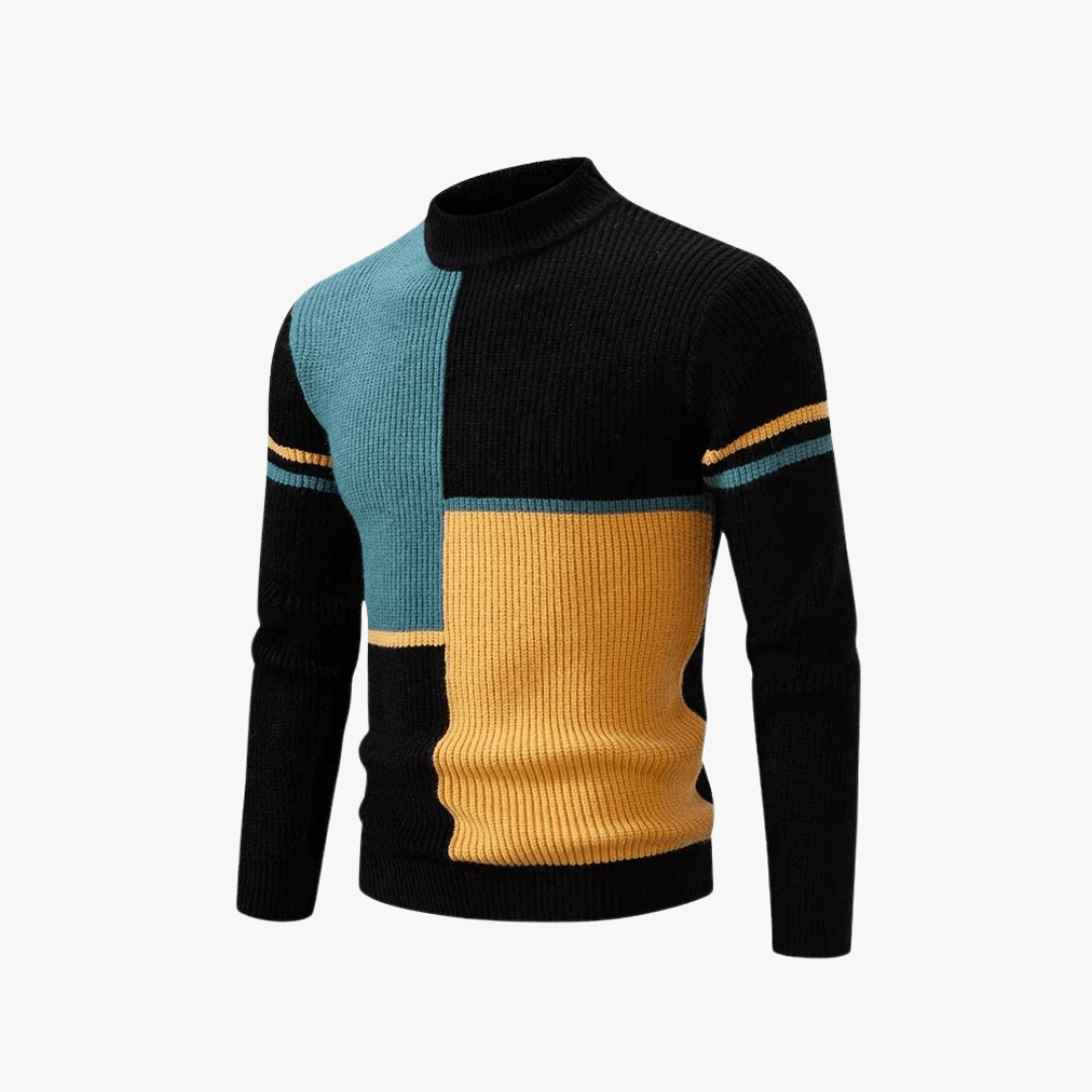 Mason | Men’s Colorblock Crewneck Sweater - Mason Luxor