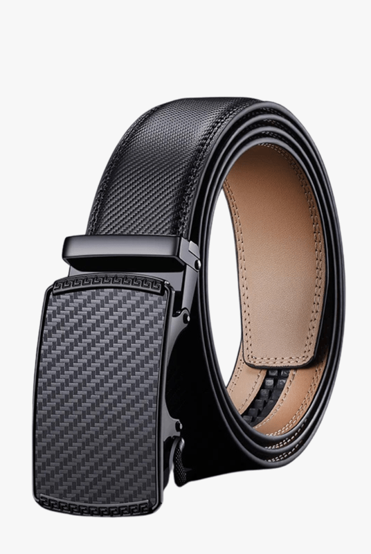 Mason | Men's Belt, Leather Ratchet Belt for Men Dress 1 3/8,Trim to Fit - Mason Luxor Men Fashion