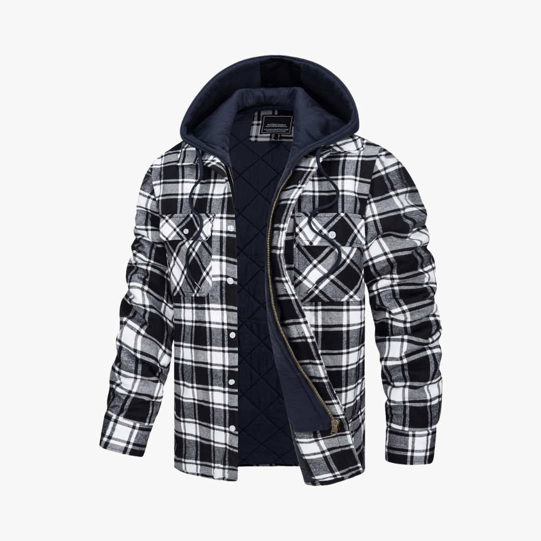 Mason | Men’s Plaid Hooded Jacket - Mason Luxor