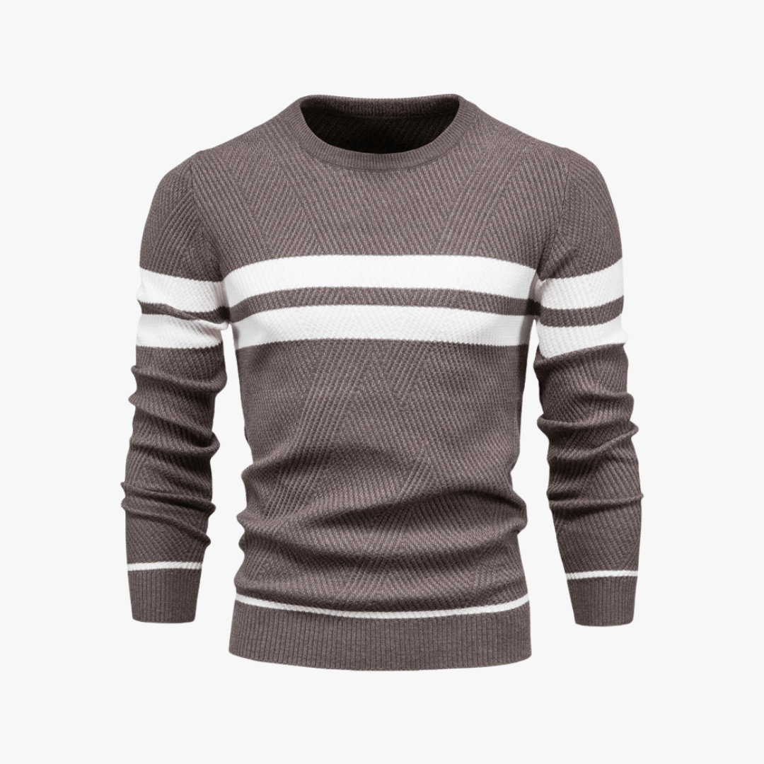 Mason | Men’s Striped Crewneck Sweater - Mason Luxor
