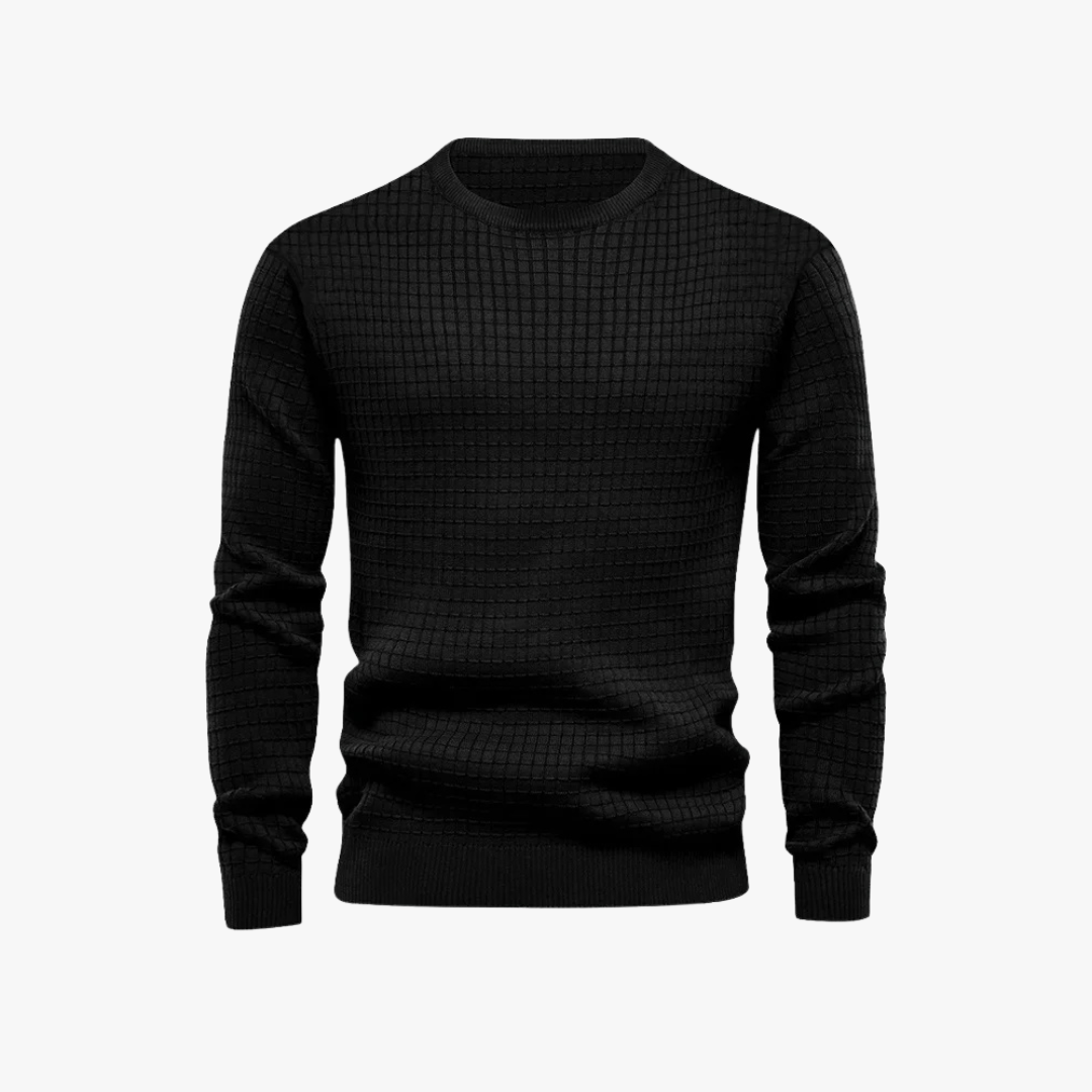 Mason | Men’s Textured Crewneck Sweater - Mason Luxor