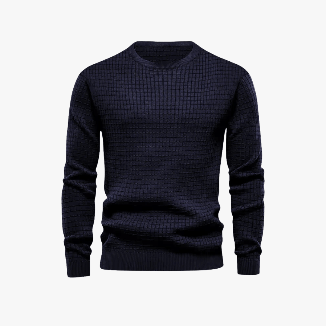 Mason | Men’s Textured Crewneck Sweater - Mason Luxor