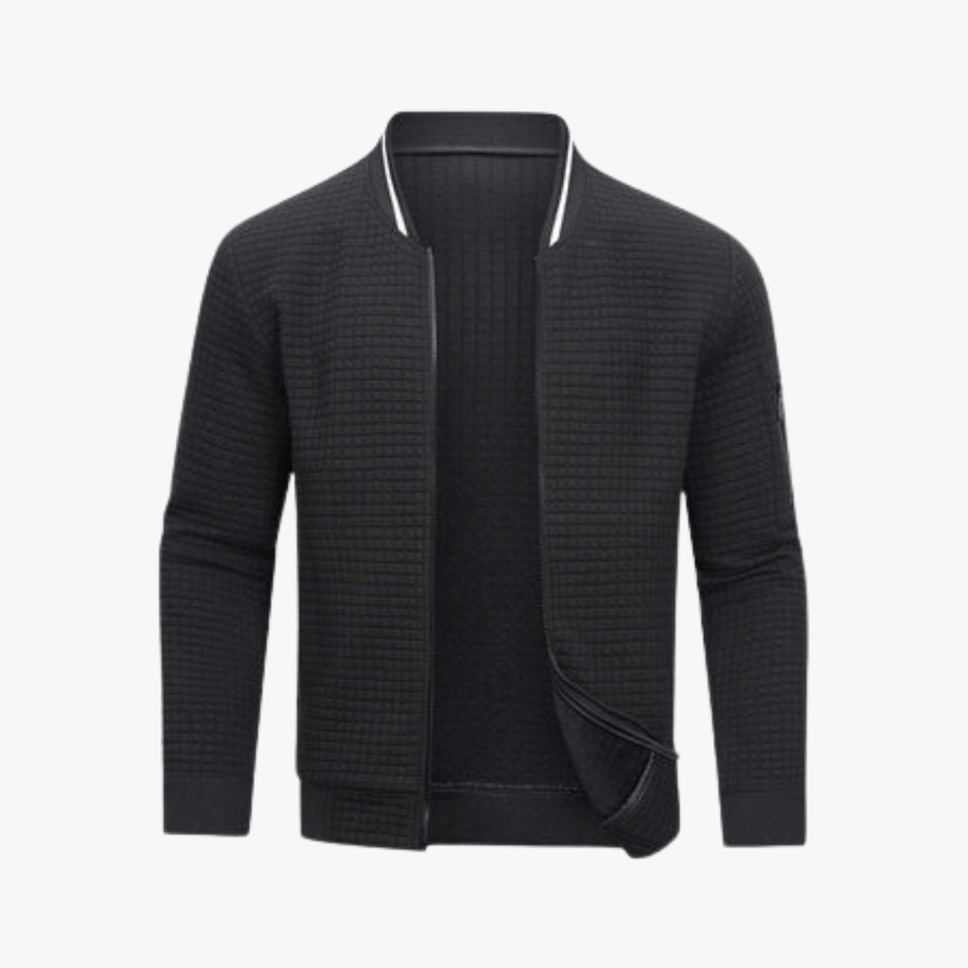 Mason | Men’s Textured Zip Jacket - Mason Luxor