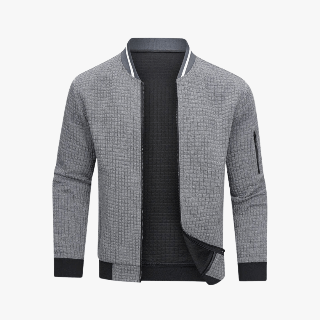 Mason | Men’s Textured Zip Jacket - Mason Luxor