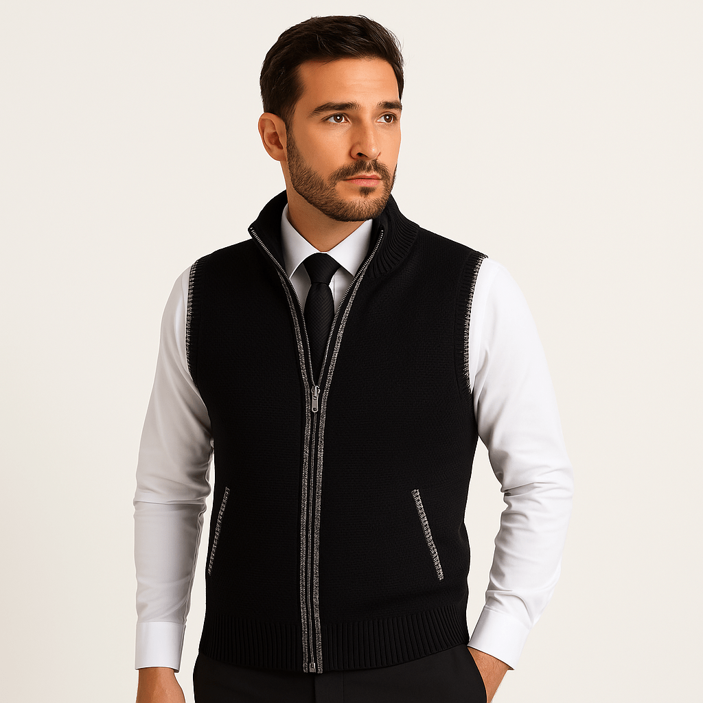 Mason | Men’s Zip - Up Knit Vest - Mason Luxor