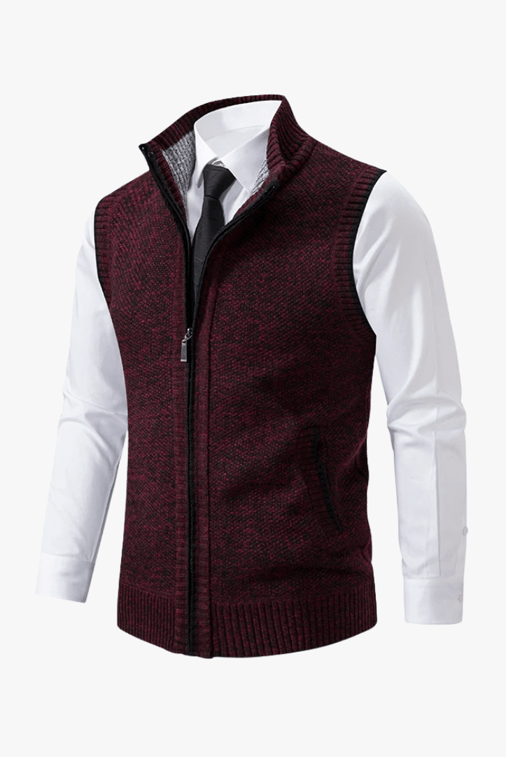 Mason | Men’s Zip - Up Knit Vest - Mason Luxor