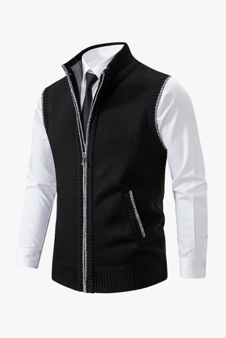 Mason | Men’s Zip - Up Knit Vest - Mason Luxor