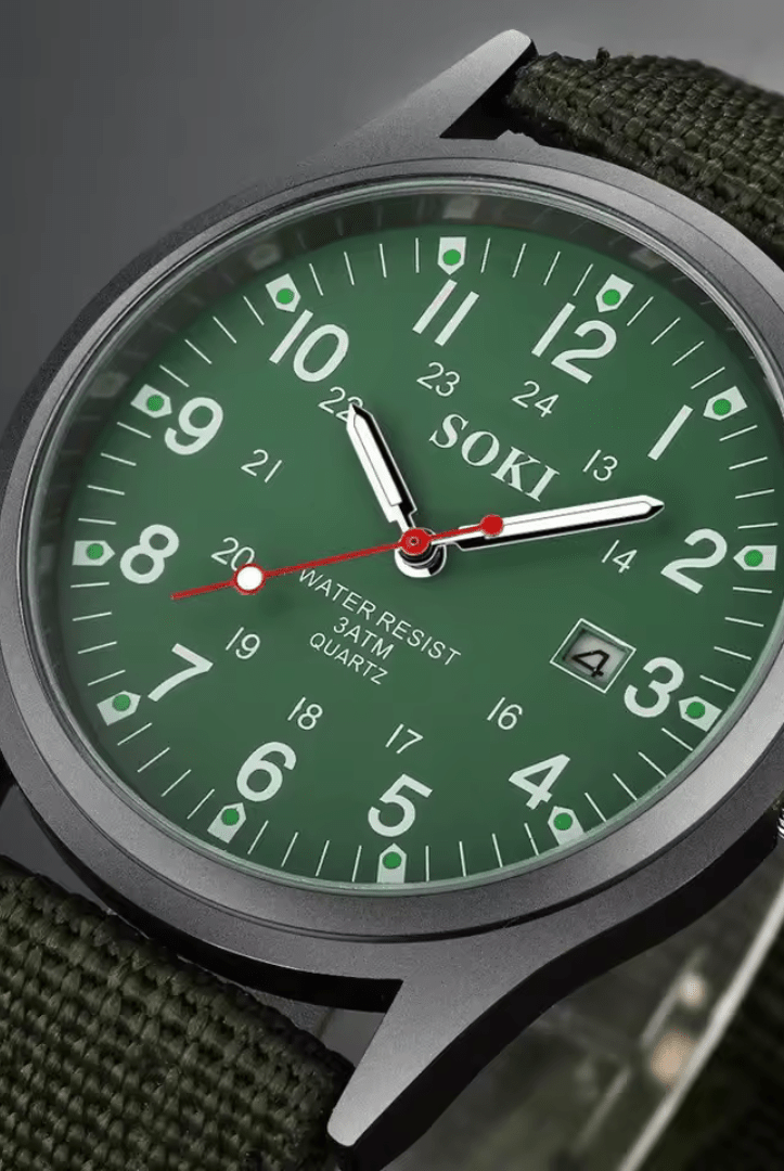 Mason | Military Field Watch – Tactical Nylon Strap & Luminous Dial - Mason Luxor Men Fashion