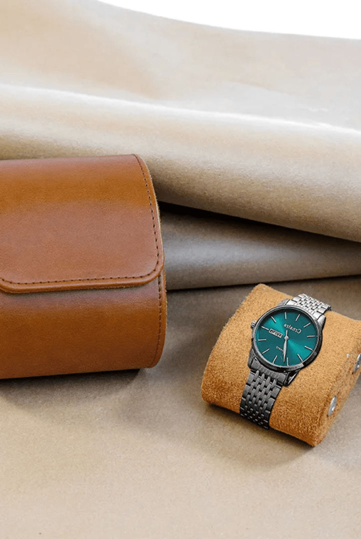 Mason | Minimalist Watch Roll Case – Sleek Travel Storage for 1–3 Watches - Mason Luxor Men Fashion