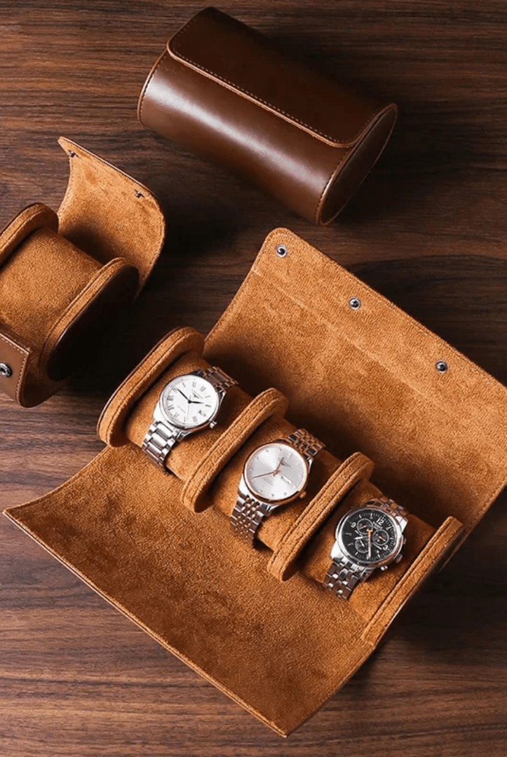 Mason | Minimalist Watch Roll Case – Sleek Travel Storage for 1–3 Watches - Mason Luxor Men Fashion