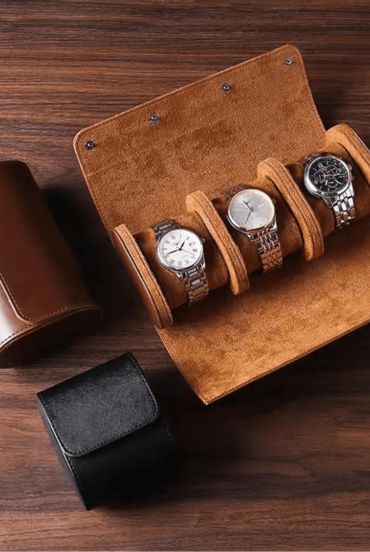 Mason | Minimalist Watch Roll Case – Sleek Travel Storage for 1–3 Watches - Mason Luxor Men Fashion