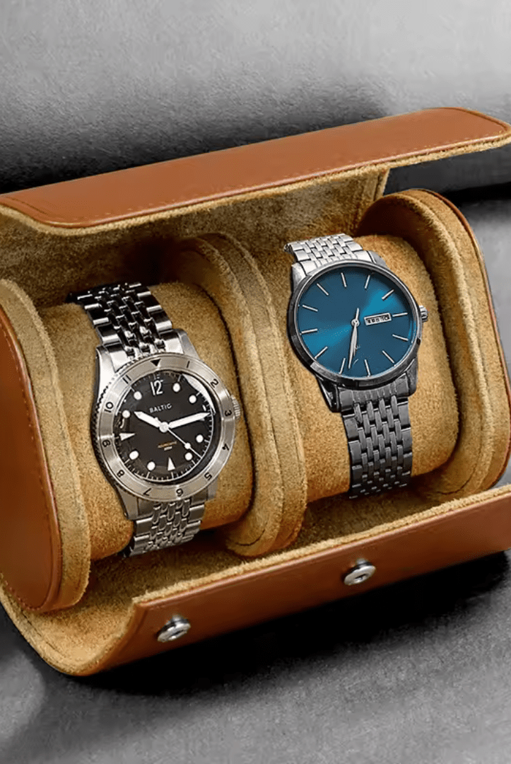 Mason | Minimalist Watch Roll Case – Sleek Travel Storage for 1–3 Watches - Mason Luxor Men Fashion