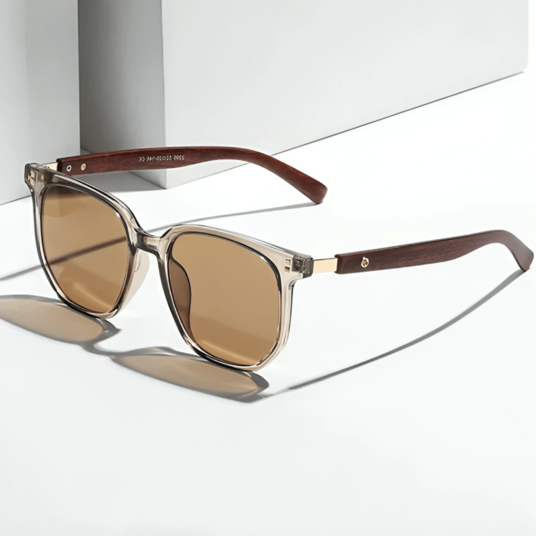 Mason | Retro Wooden Sunglasses – Unisex Vintage Style with UV Protection - Mason Luxor Men Fashion