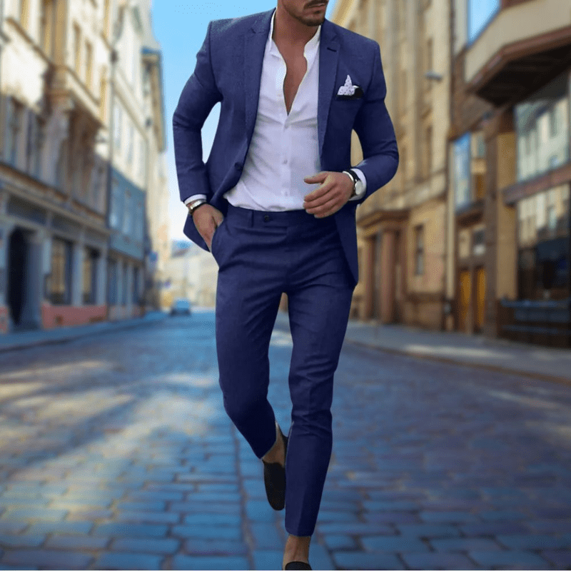 Mason | Slim fit men's summer suit - wedding suit - Mason Luxor Men Fashion