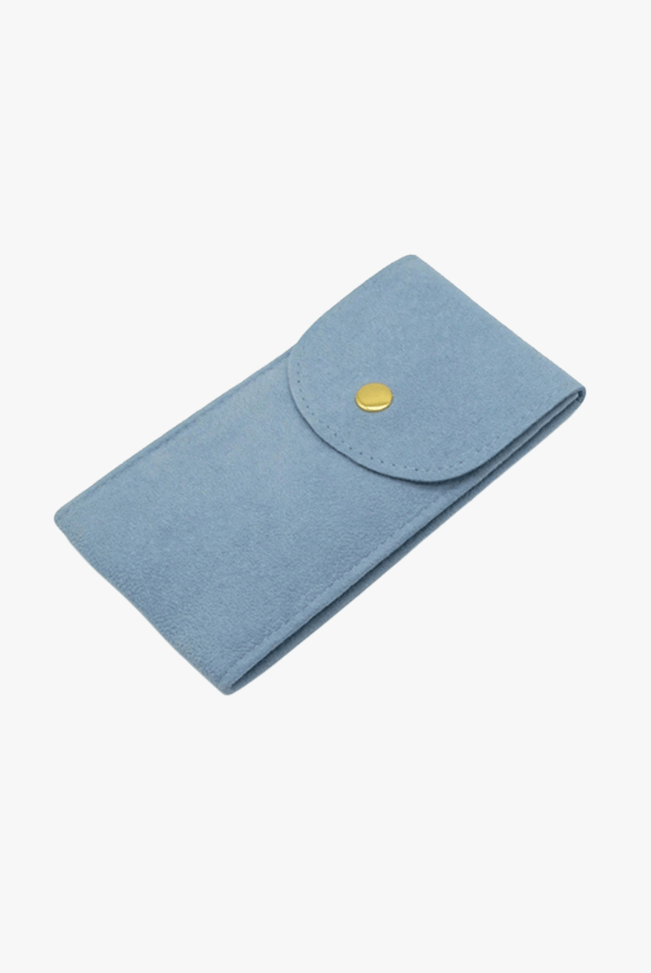 Mason | Velvet Watch Pouch – Slim Travel Case with Snap Closure (Multiple Colors) - Mason Luxor Men Fashion