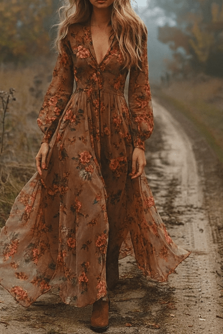 Mason | Women’s Floral Maxi Dress - Mason Luxor