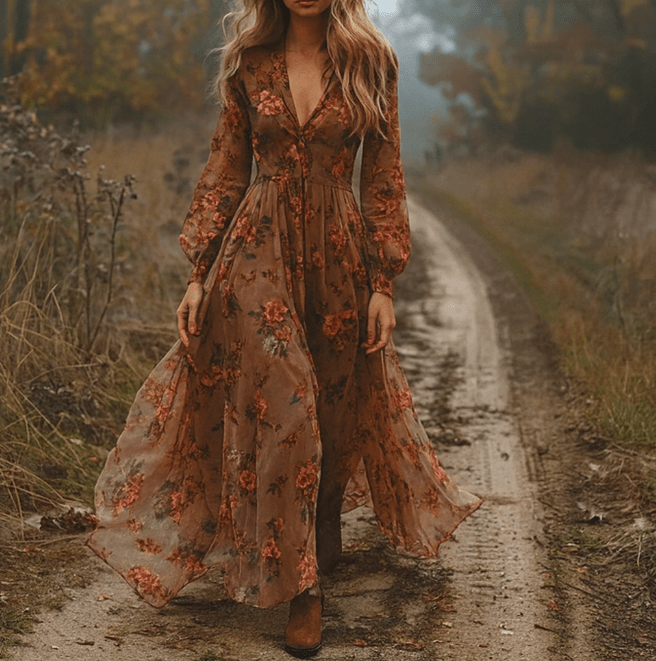 Mason | Women’s Floral Maxi Dress - Mason Luxor