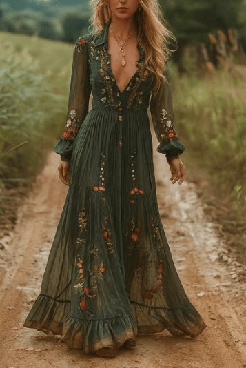 Mason | Women’s Floral Maxi Dress - Mason Luxor