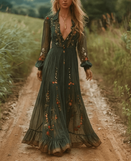 Mason | Women’s Floral Maxi Dress - Mason Luxor