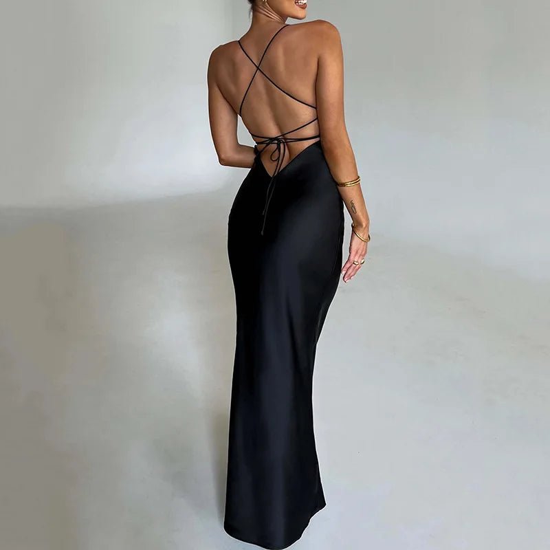 Mason | Satin Bodycon Dress – Elegant Maxi Silhouette - Mason Luxor