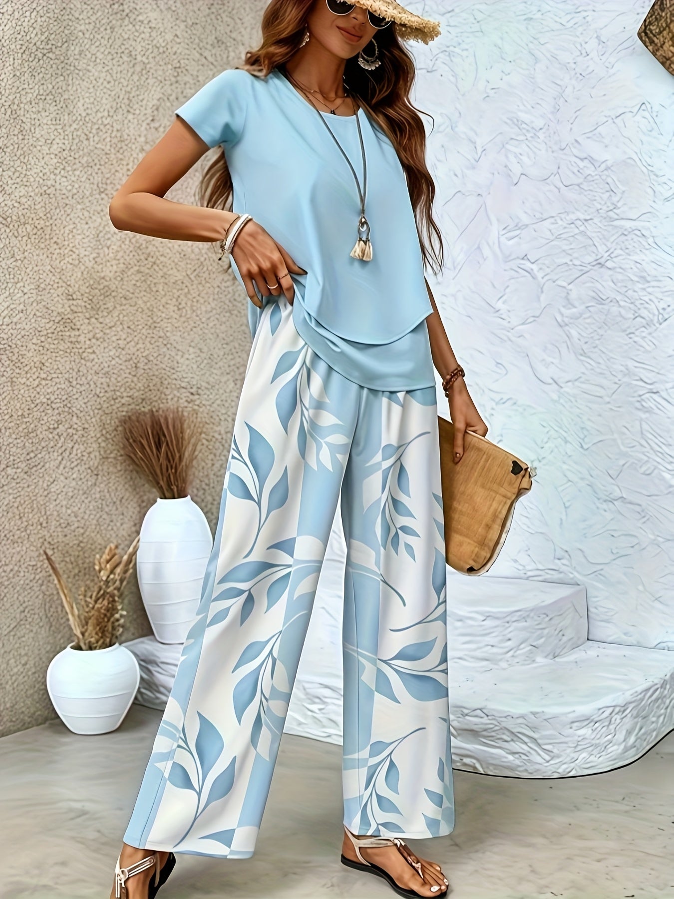 Printed Summer Co Ord Set – Relaxed Fit Two - Piece - Mason Luxor