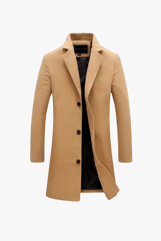 Stylish Wool Blend Overcoat – Tailored for the Modern Gentleman - Mason Luxor Men Fashion
