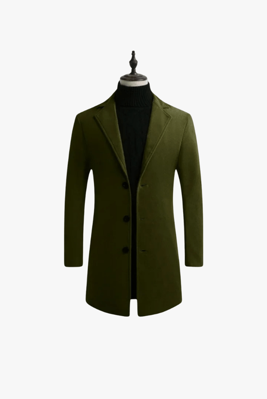 Stylish Wool Blend Overcoat – Tailored for the Modern Gentleman - Mason Luxor Men Fashion