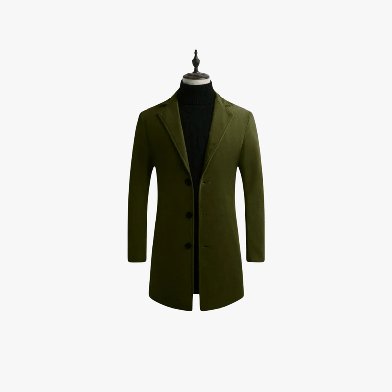 Stylish Wool Blend Overcoat – Tailored for the Modern Gentleman - Mason Luxor Men Fashion