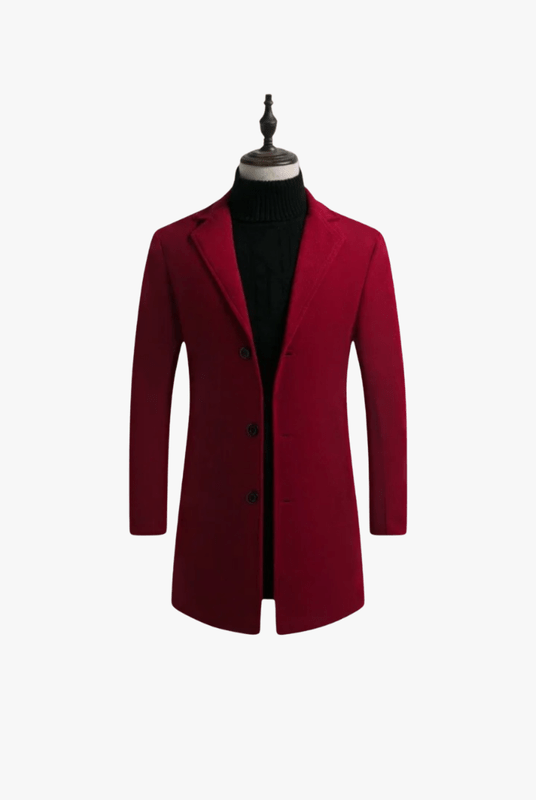 Stylish Wool Blend Overcoat – Tailored for the Modern Gentleman - Mason Luxor Men Fashion