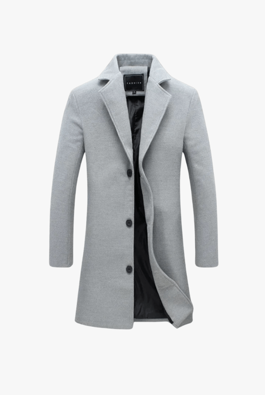 Stylish Wool Blend Overcoat – Tailored for the Modern Gentleman - Mason Luxor Men Fashion