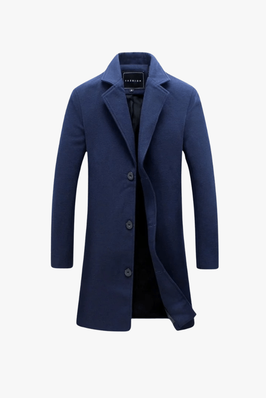 Stylish Wool Blend Overcoat – Tailored for the Modern Gentleman - Mason Luxor Men Fashion