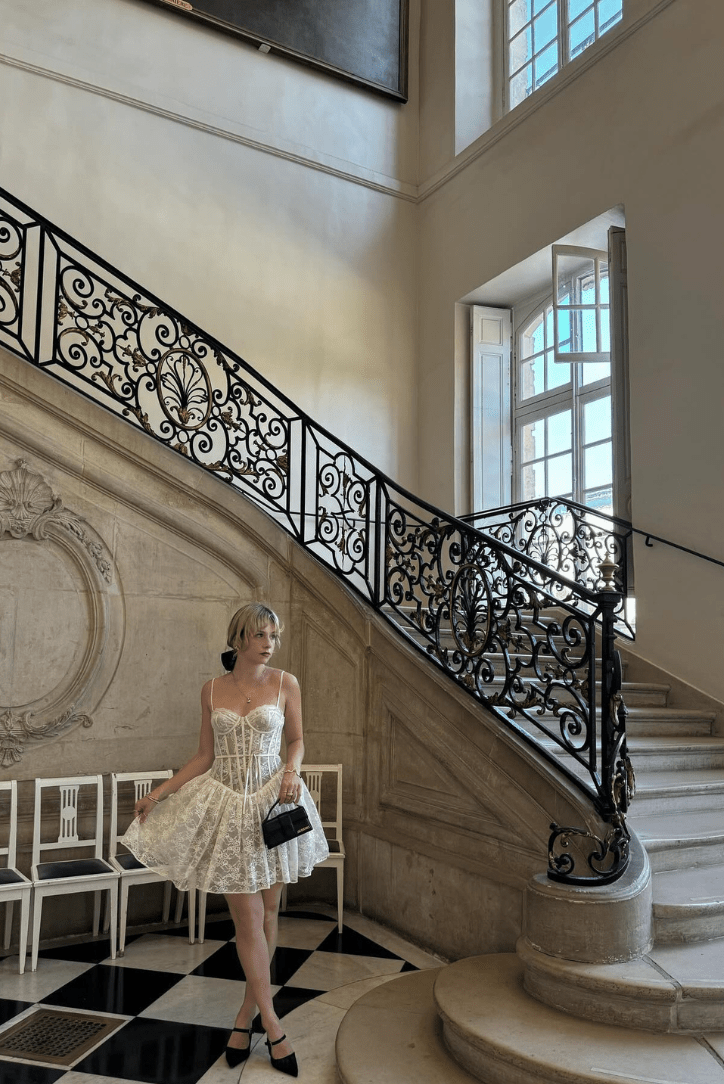 Amira | Women's Lace Mini Dress - Mason Luxor