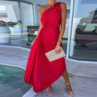 Mason | Asymmetric Pleated Midi Dress – Luxe Summer Edit - Mason Luxor