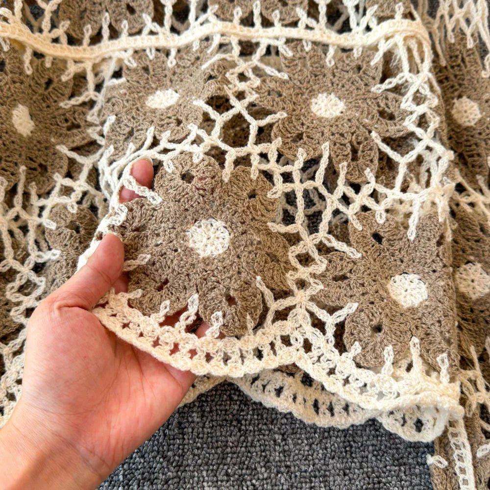 Mason | Boho Crochet Long Sleeve Top – Retro Handmade Aesthetic - Mason Luxor Men Fashion