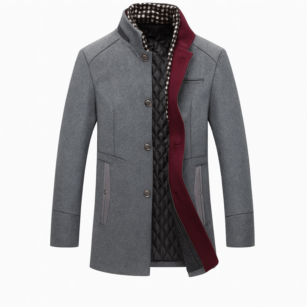 Mason | Men’s Formal Coat with Scarf - Mason Luxor