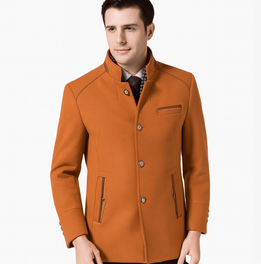 Mason | Men’s Formal Coat with Scarf - Mason Luxor