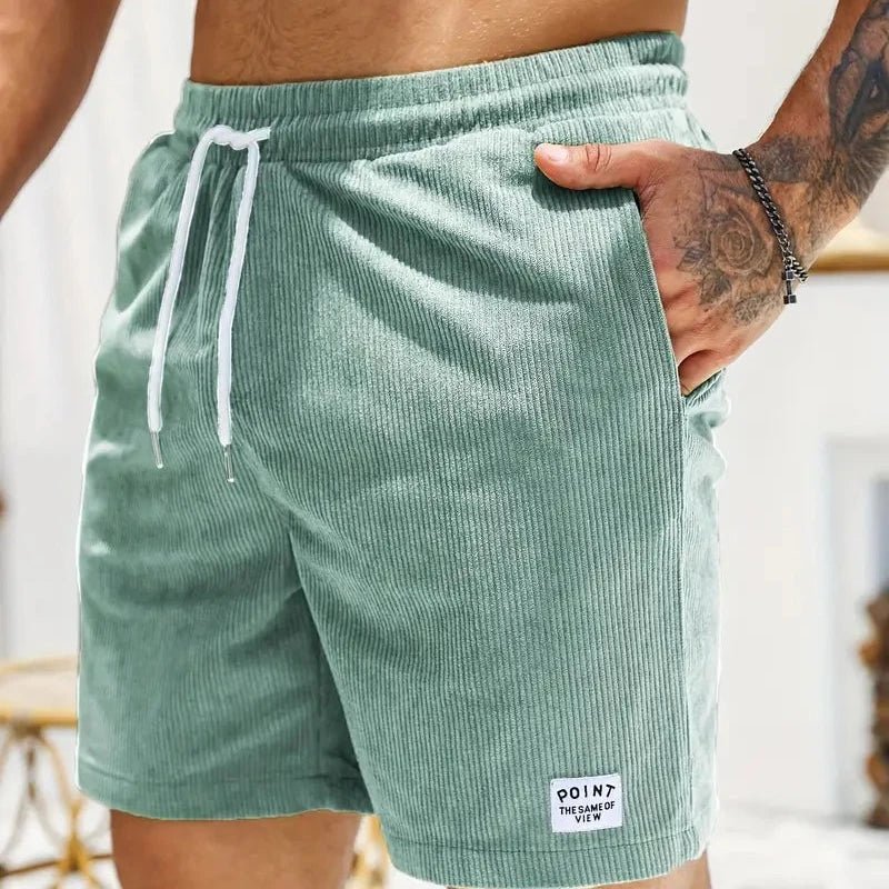 Mason | Men’s Ribbed Drawstring Shorts – Casual Summer Beachwear - Mason Luxor