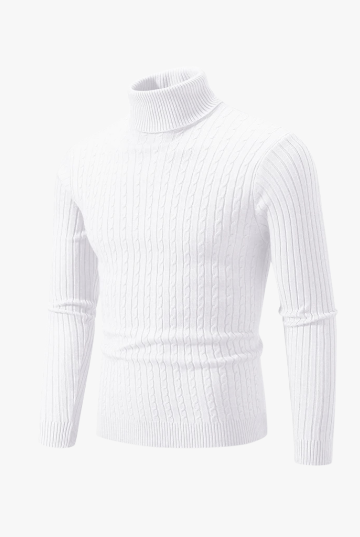 Mason | Men’s Ribbed Turtleneck Sweater - Mason Luxor