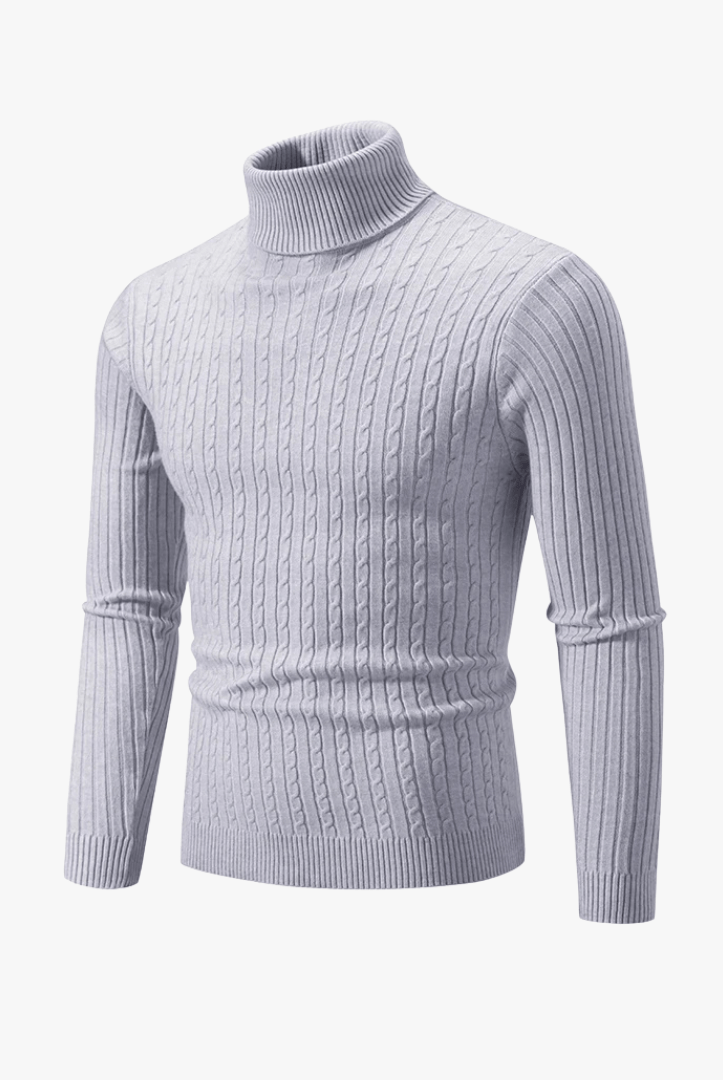 Mason | Men’s Ribbed Turtleneck Sweater - Mason Luxor